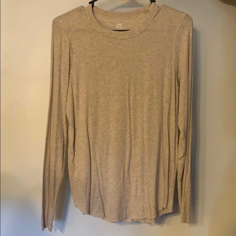Aerie Oatmeal Real Soft Long Sleeve